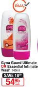 Gyna Guard Ultimate Or Essential Intimate Wash-140ml Each