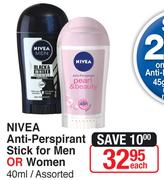 Nivea Anti-Perspirant Stick For Men Or Women-40ml Each
