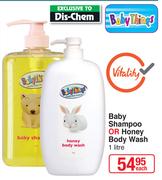 Baby Shampoo Or Honey Body Wash-1L Each