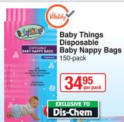 Baby Things Disposable Baby Nappy Bags-150's Per Pack