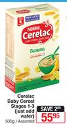 Nestle Cerelac Baby Cereal Stages 1-3(Just Add Water)-500g 
