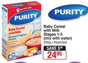 Purity Baby Cereal With Milk(Mix With Water)-200g