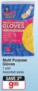 Multi Purpose Gloves 1 Pair In Assorted Sizes