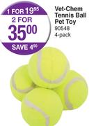 Vet Chem Tennis Ball Pet Toy 4 Pack-For 2