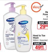 Purity Elizabeth Anne's Head To Toe Wash Assorted-500ml Each