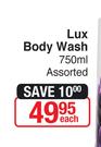 Lux Body Wash 750ml-Each