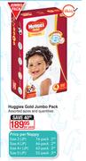 Huggies Gold Jumbo Pack Assorted Sizes & Quantities-Per Pack