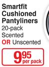 Lil-Lets Smartfit Cushioned Pantyliners 20 Pack Scented Or Unscented-Per Pack