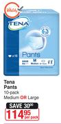 Tena Pants 10 Pack Medium Or Large-Per Pack