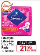 Libresse Lifestyle Ultra Thin Pads 10 Normal-Per Pack