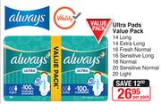 Always Ultra Pads Value Pack-Per Pack