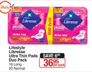 Lifestyle Libresse Ultra Thin Pads Duo Pack 16 Long 20 Normal-Per Pack