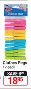 Home Butler Clothes Pegs-12 Pack