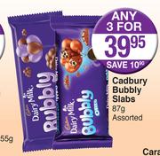 Cadbury Bubbly Slabs 87g-For Any 3