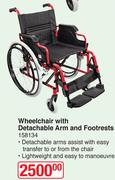 Wheelchair With Detachable Arm And Footrests 158134