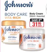 Johnson's Body Cream-350ml Each
