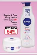 Nivea Repair And Care Body Lotion Pump 400ml Or Cream 300ml-Each