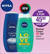 Nivea Shower Cream Or Gel-For Any 2x250ml