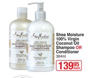 Shea Moisture 100% Virgin Coconut Oil Shampoo Or Conditioner-384ml Each