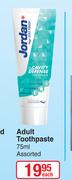 Jordan Adult Toothpaste Assorted-75ml Each