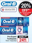 Oral-B Pro Expert Toothpaste Assorted-75ml Each