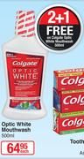 Colgate Optic White Mouthwash-500ml Each
