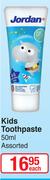 Jordan Kids Toothpaste Assorted-50ml Each