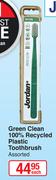 Jordan Green Clean 100% Recycled Plastic Toothbrush Assorted-Each