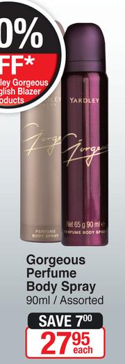 Yardley gorgeous shop perfume dischem