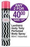 Lentheric Hoity Toity Perfumed Body Spray Assorted-Any 2 x 90ml