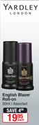 Yardley English Blazer Roll On Assorted-50ml Each