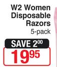 W2 Women Disposable Razors 5 Pack