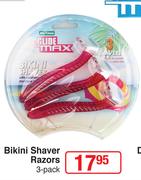 Glide Max Bikini Shaver Razors 3 Pack