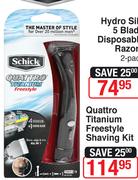 Schick Quattro Titanium Freestyle Shaving Kit