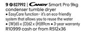 Candy Smart Pro 9Kg Condenser Tumble Dryer 827992