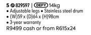 Defy 14Kg Top Loader Washing Machine 829597