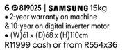 Samsung 15Kg Top Loader Washing Machine 819025