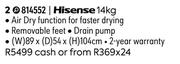 Hisense 14Kg Twin Tub 814552