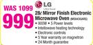 LG 28Ltr Mirror Finish Electronic Microwave Oven MS843GARS