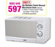 Defy 20Ltr Metallic Finish Manual Microwave Oven DMO349