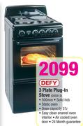 Defy 3 Plate Plug-In Stove DSS513
