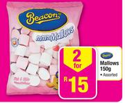 Beacon Mallows-2 x 150g Assorted