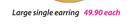 9ct Gold And Large Single Earring