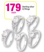 Sterling Silver CZ Rings.