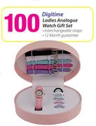 Digitime Ladies Analogue Watch Gift Set
