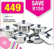 Mainstays 10 Piece Stainless Steel Cookware Set