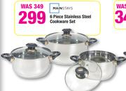 Mainstays Stainless Steel Cookware Set - 6 Piece 