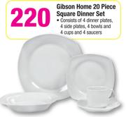 Gibson Home 20 Piece Square Dinner Set