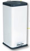 Mainstays 12L White Stainless Steel Bin