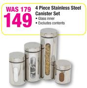 4 Piece Stainless Steel Canister